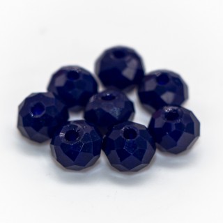 Бусины рондели 6*4мм, (синий непрозрачный)